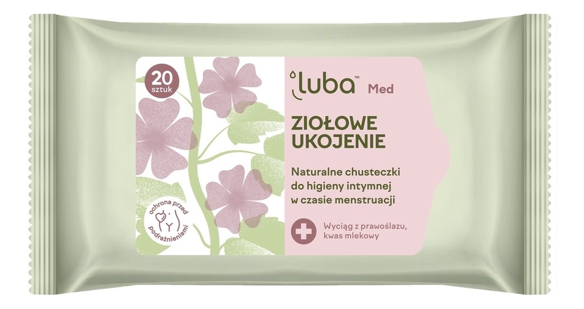 Med ziołowe ukojenie naturalne chusteczki do higieny intymnej 20szt.