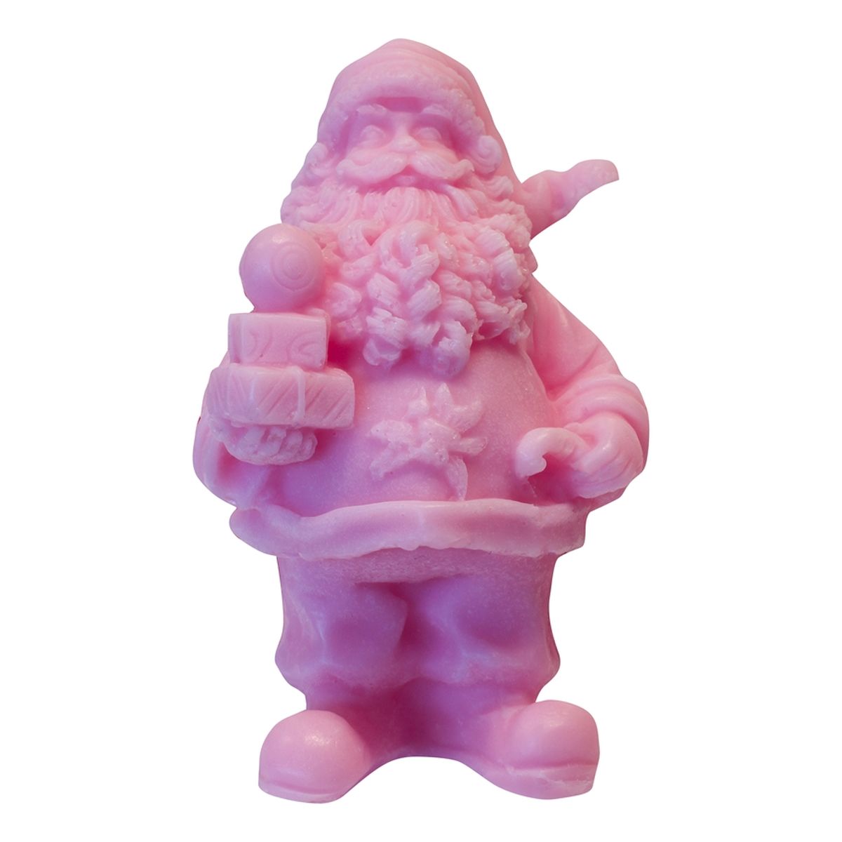 Laq Happy Soaps Różowy Św. Mikołaj z Prezentami naturalne mydło glicerynowe Wiśnia 60g