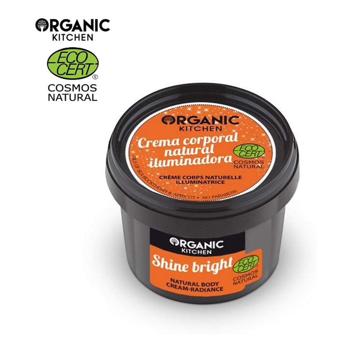 Organic Kitchen Świeć jasno Naturalny krem do ciała promienność 100ml