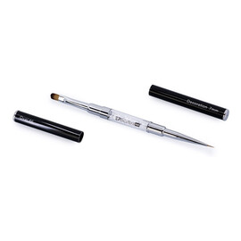 Decoration pędzelek 2w1 z cyrkoniami oval #6 7mm