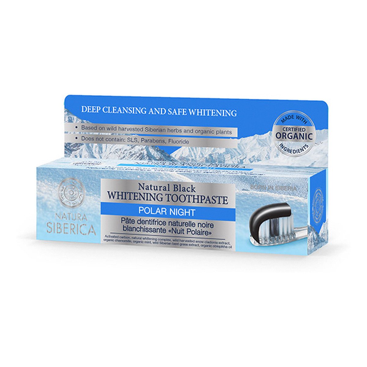 Natura Siberica Polar Night Wybielająca Czarna Pasta Do Zębów Noc Polarna 100g