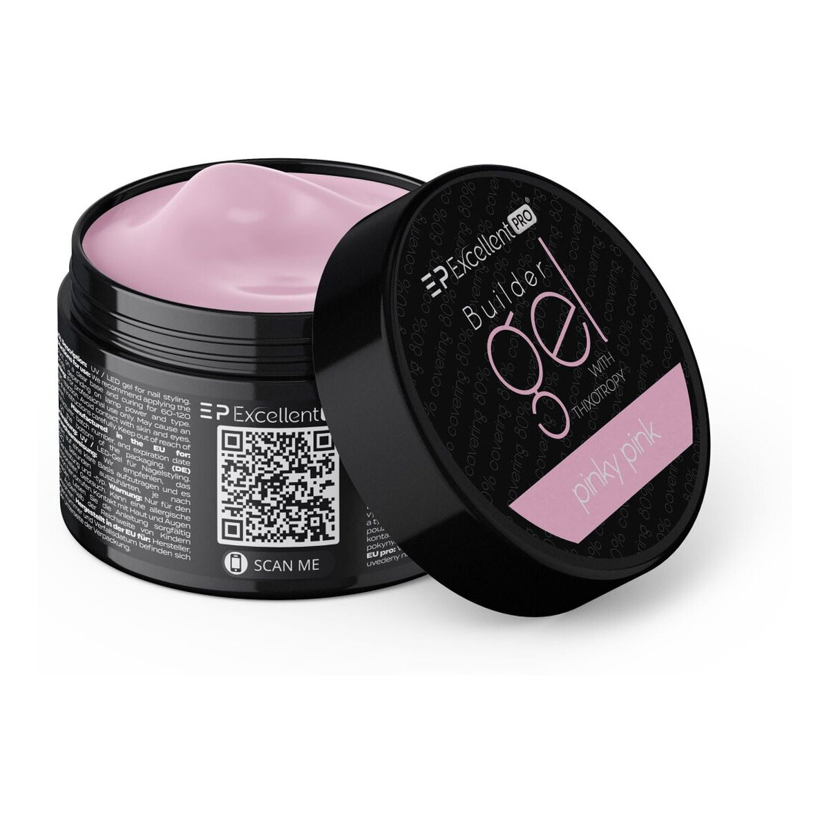 Excellent PRO Builder Gel With Thixotropy Żel budujący pinky pink 15g
