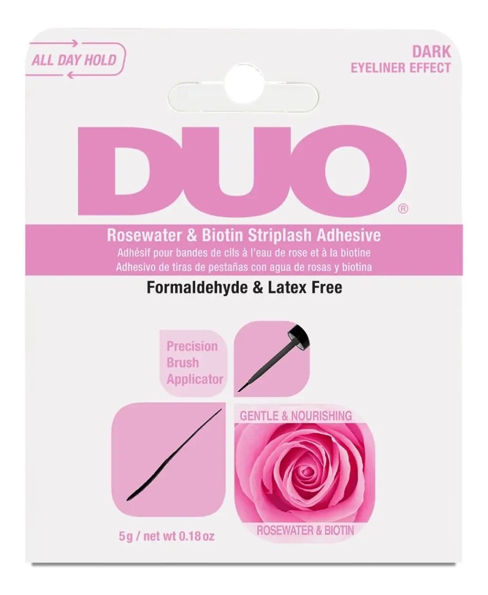 Duo rosewater & biotin striplash adhesive klej do rzęs dark