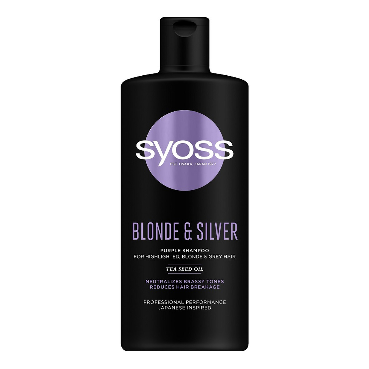 Syoss Blonde & Silver Purple Shampoo szampon neutralizujący żółte tony do włosów blond i siwych 440ml