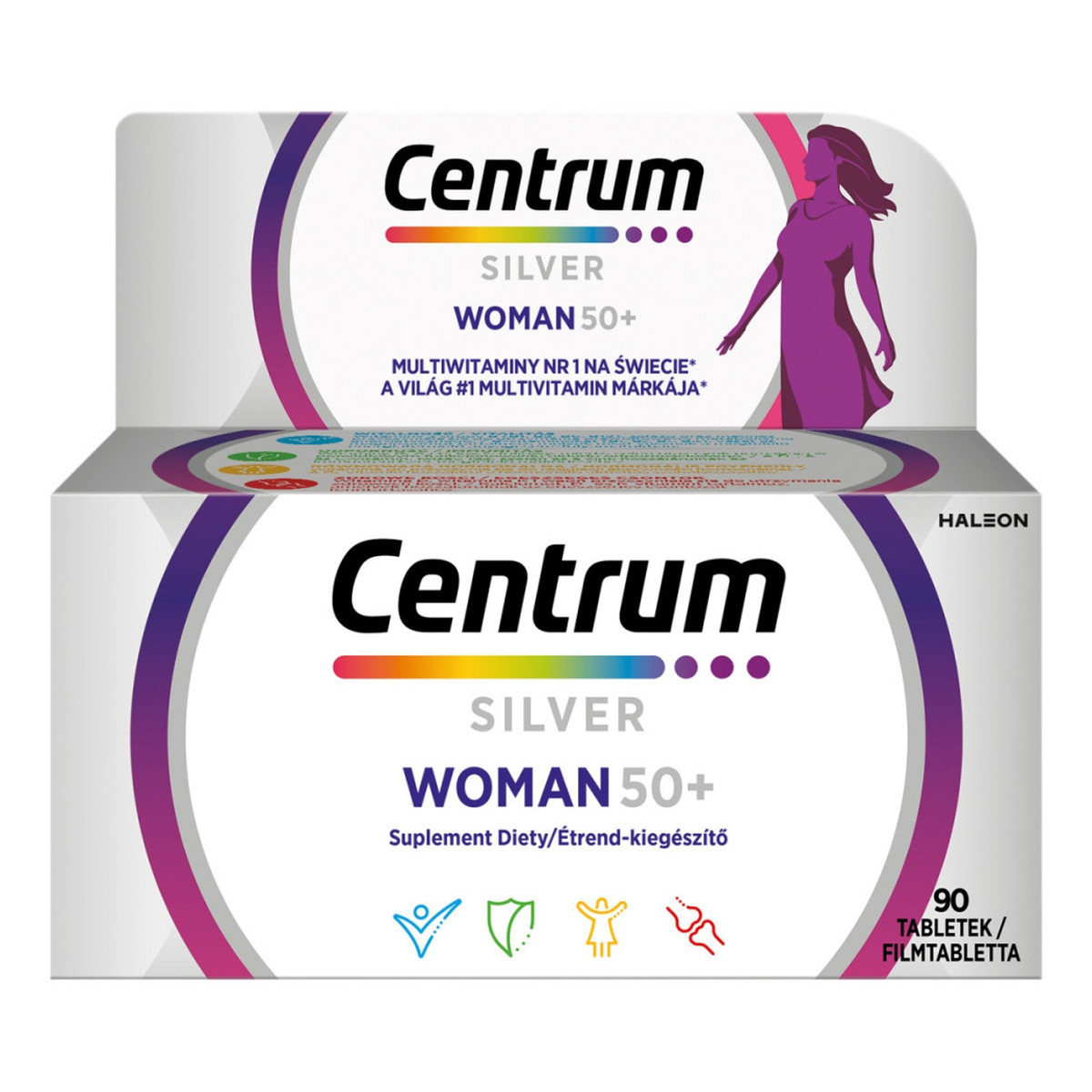 Centrum Silver Woman 50+ multiwitaminy dla kobiet suplement diety 90 Tabletek
