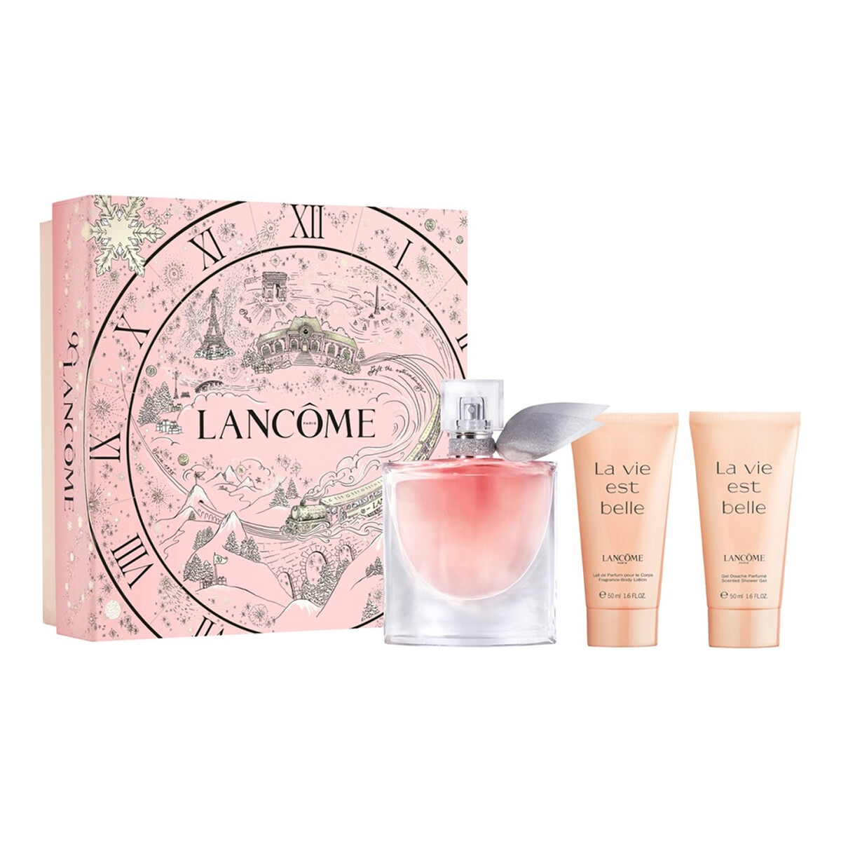 Lancome La Vie Est Belle Zestaw woda perfumowana spray 50ml + balsam do ciała 50ml + żel pod prysznic 50ml