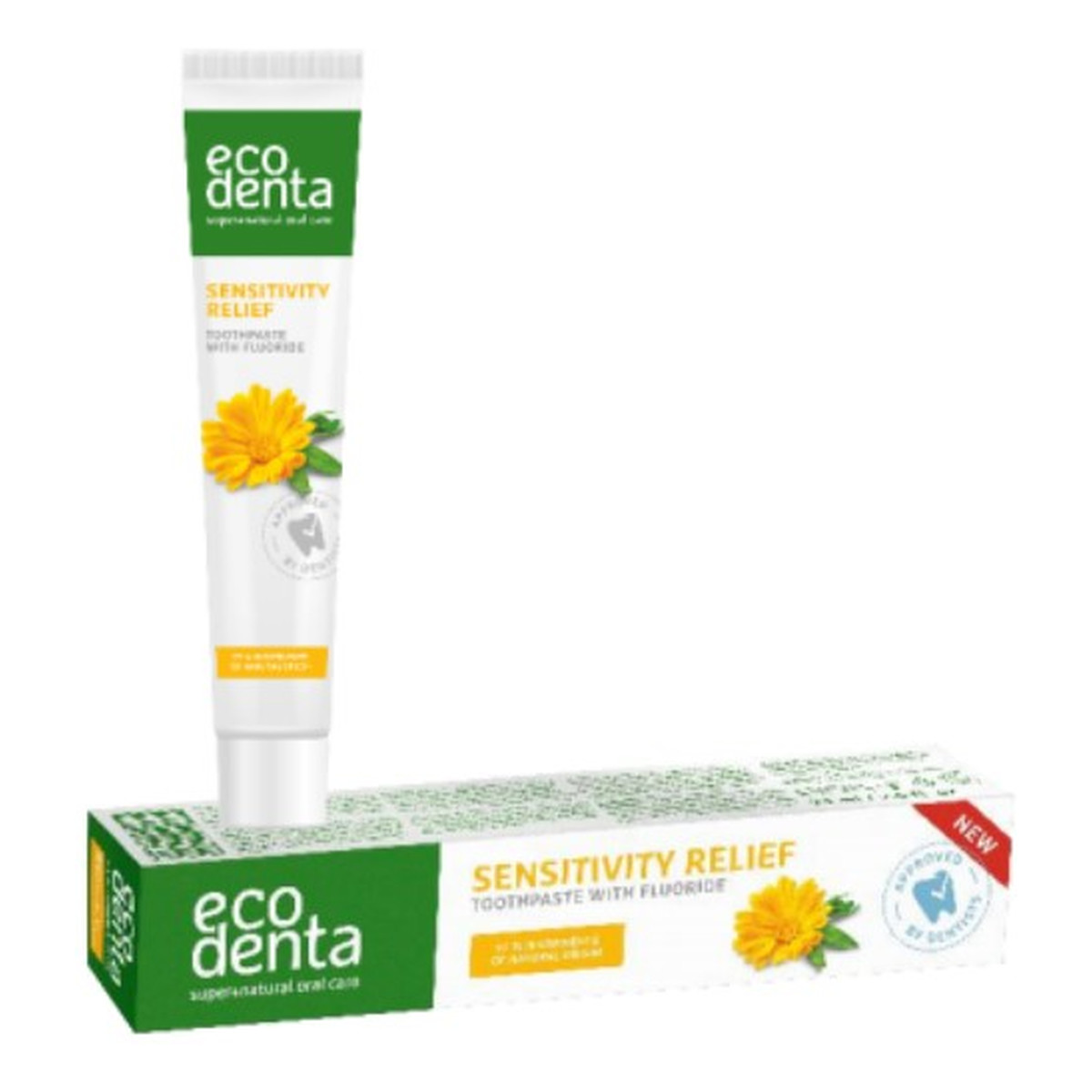 Ecodenta BASIC Pasta do zębów łagodząca wrażliwość z nagietkiem, rumiankiem i awokado 75ml