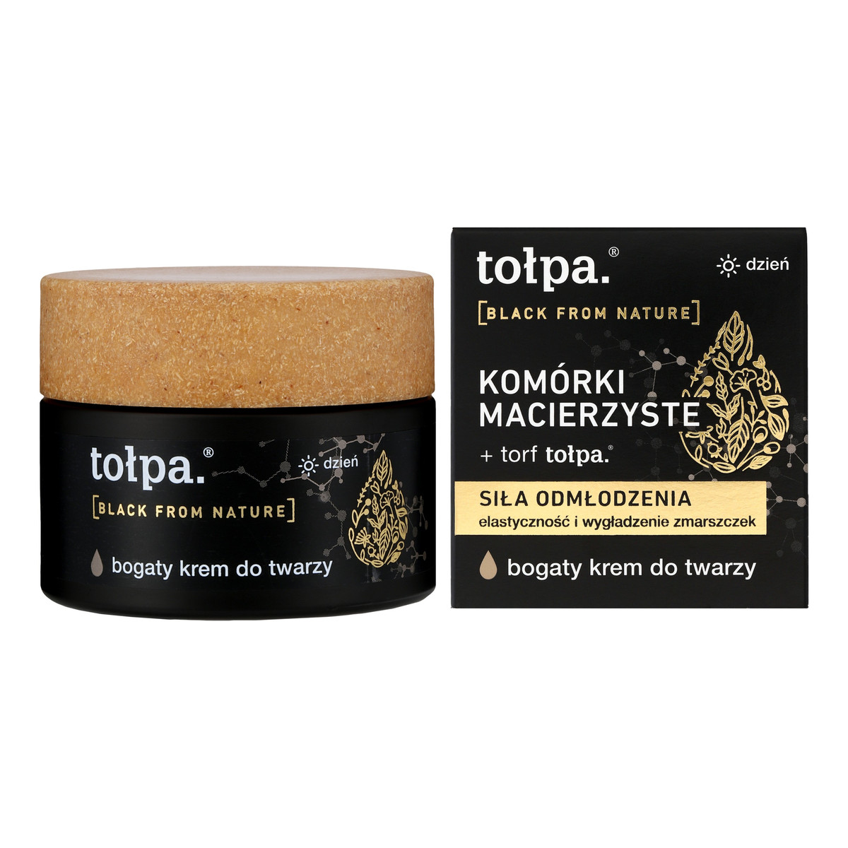 Tołpa Black from Nature Bogaty Krem do twarzy na dzień Siła odmłodzenia 50ml