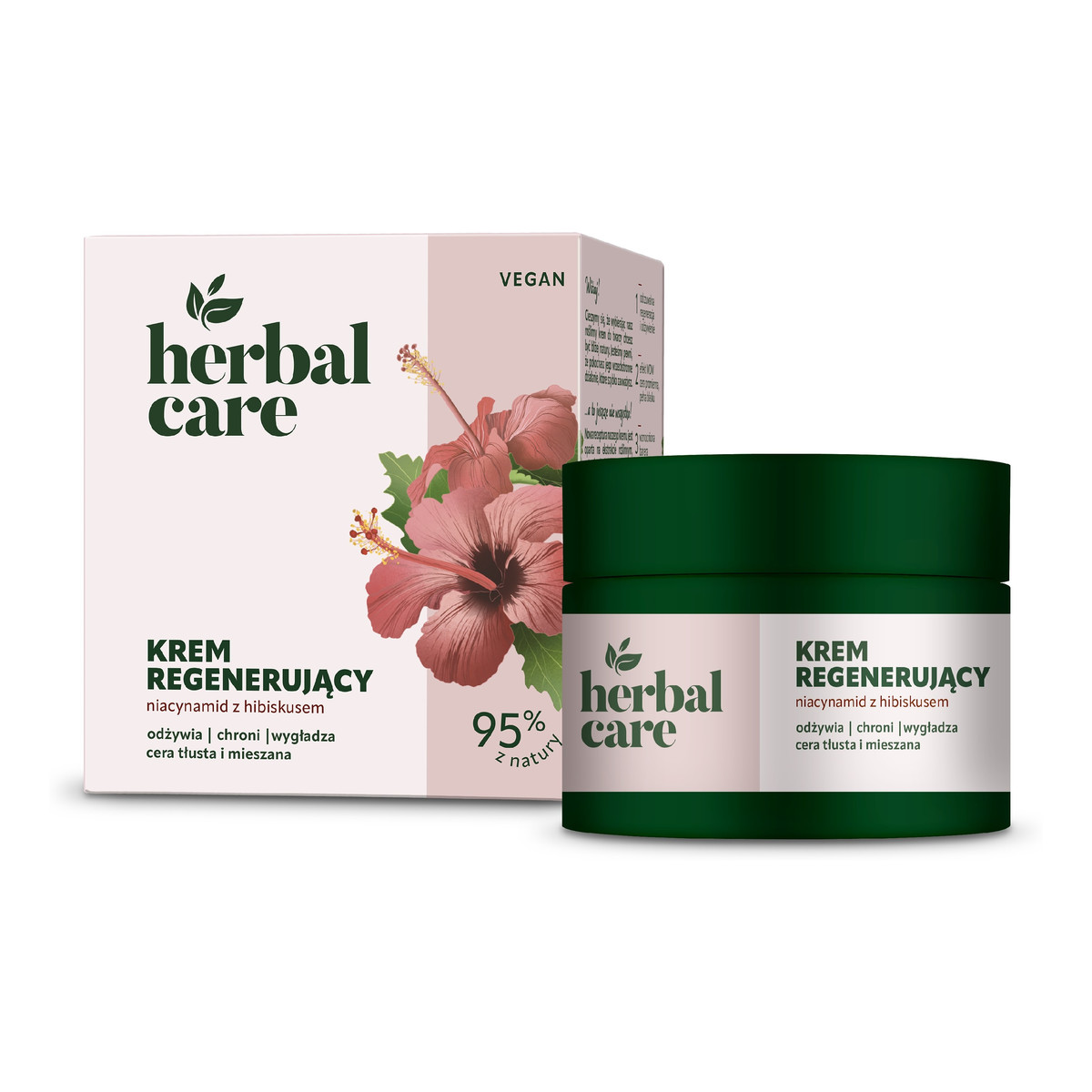 Farmona HERBAL CARE Krem regenerujący z niacynamidem i hibiskusem dla cery tłustej i mieszanej na dzień i noc 50ml