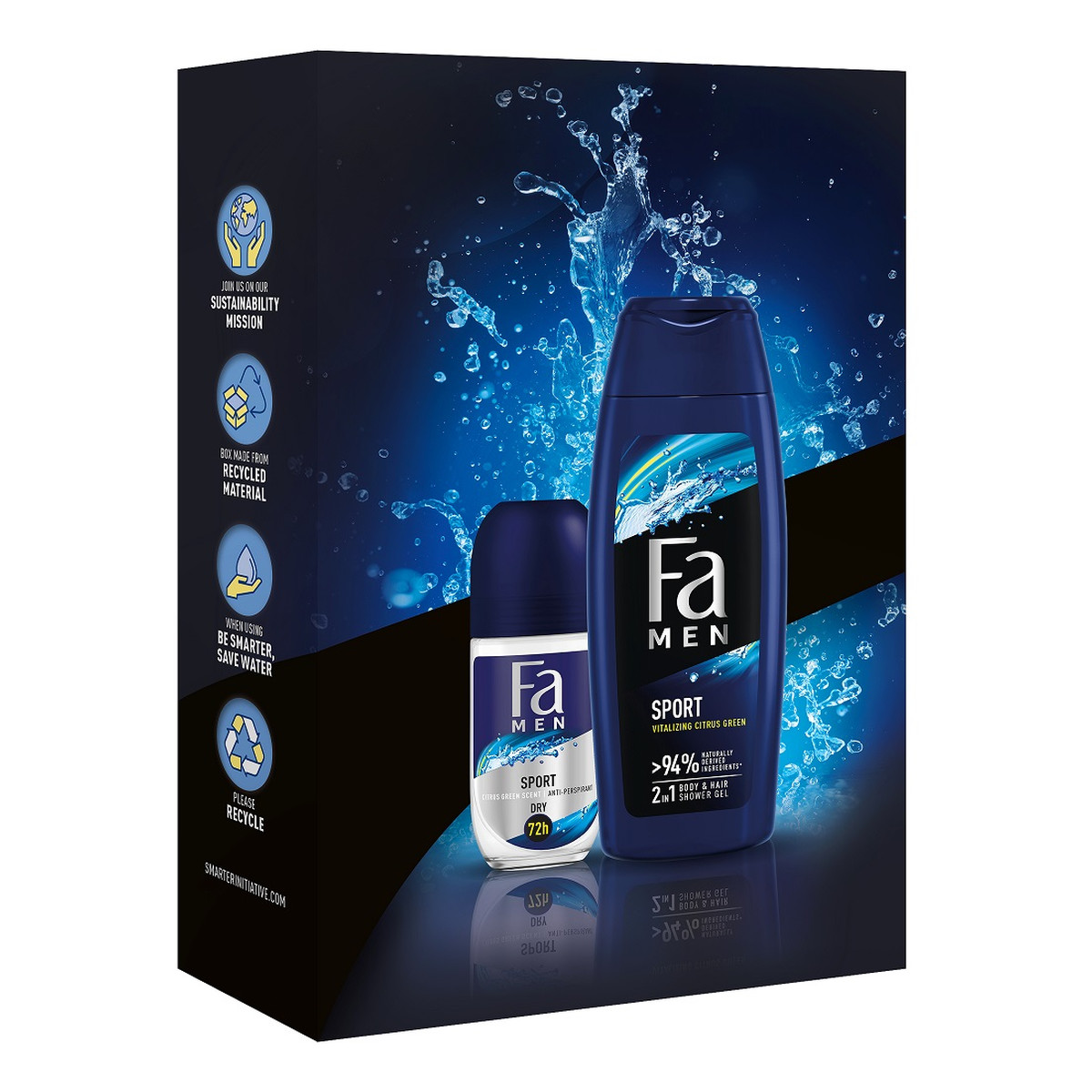 Fa Men Sport Zestaw żel pod prysznic 250ml + antyperspirant w kulce 50ml