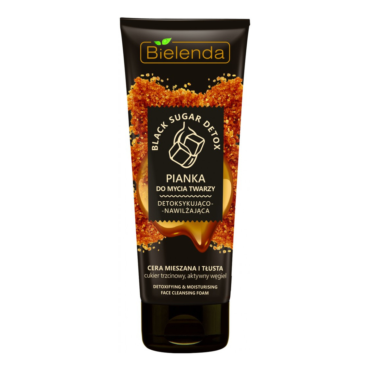 Bielenda Black Sugar Detox Pianka do mycia twarzy detoksykująco-nawilżająca 175g