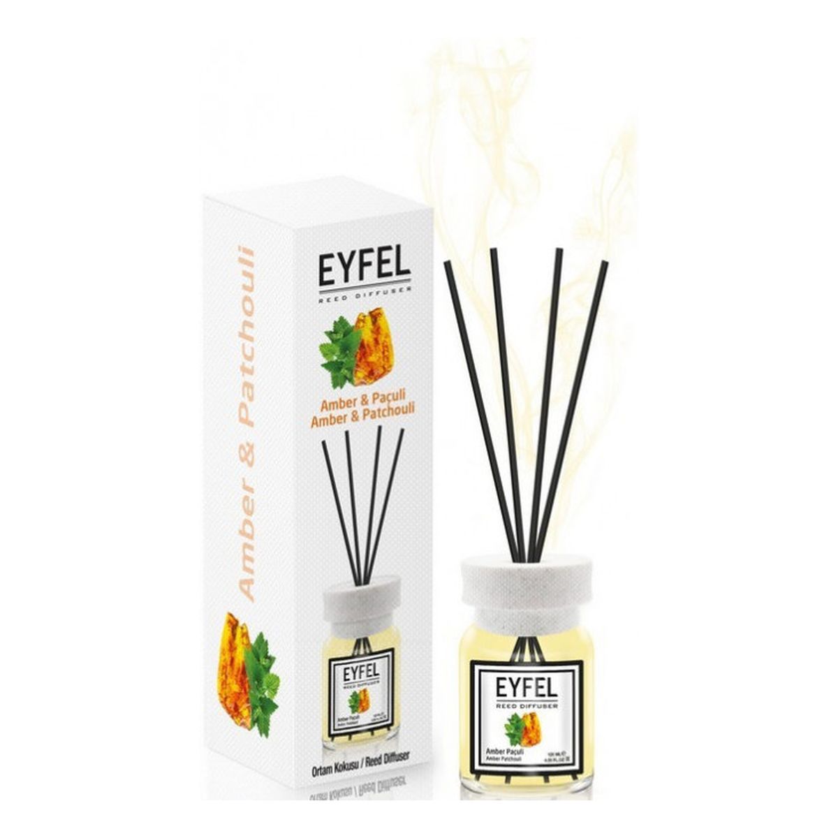 Eyfel Dyfuzor zapachowy z patyczkami Amber Paculi 120ml
