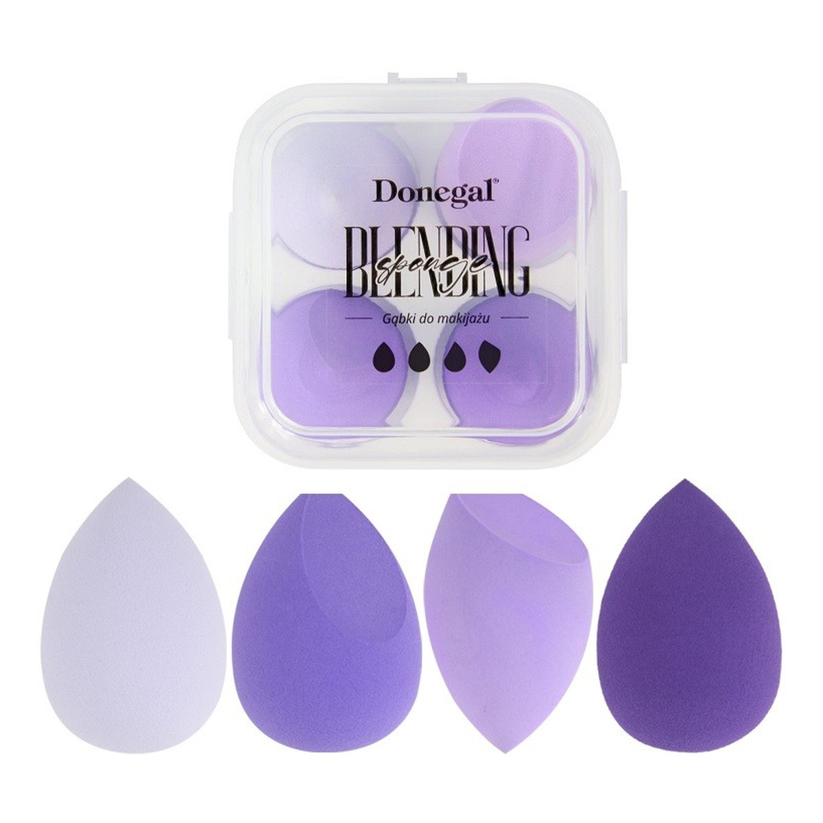 Donegal Blending Sponge box 4szt (4345) Gąbeczki Kosmetyczne