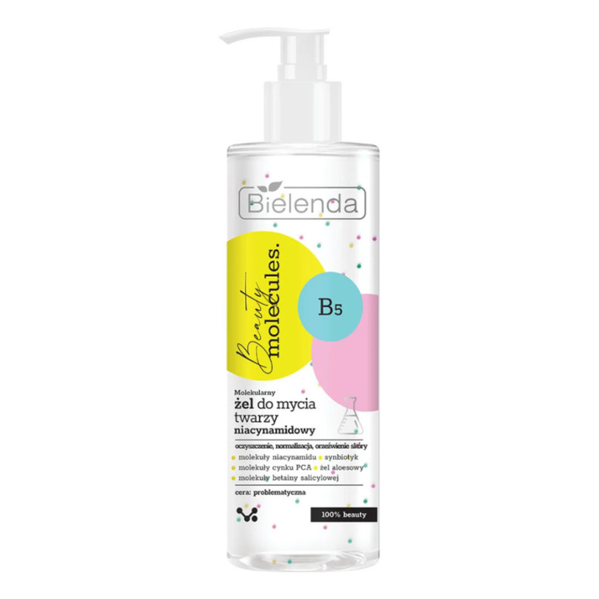 Bielenda Beauty Molecules, Molekularny niacynamidowy żel do mycia twarzy 195g