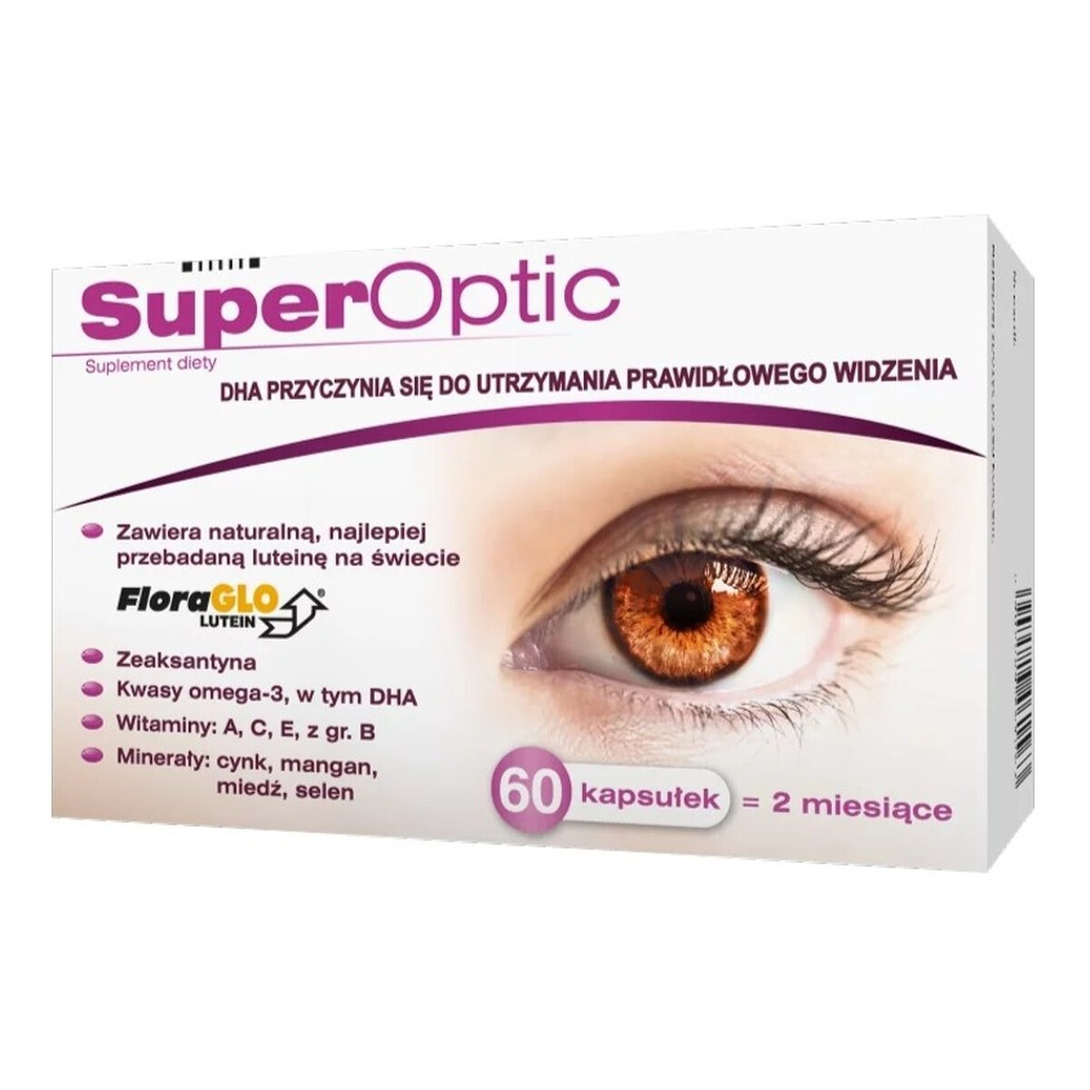 SuperOptic Suplement diety ze składnikami wspierającymi prawidłowe widzenie 60 kapsułek