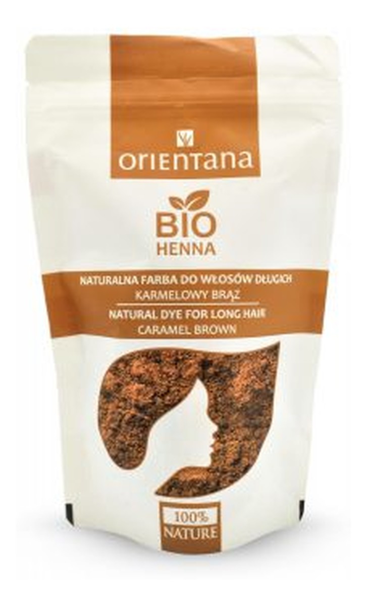 BIO Henna Do Włosów Długich Karmelowy Brąz