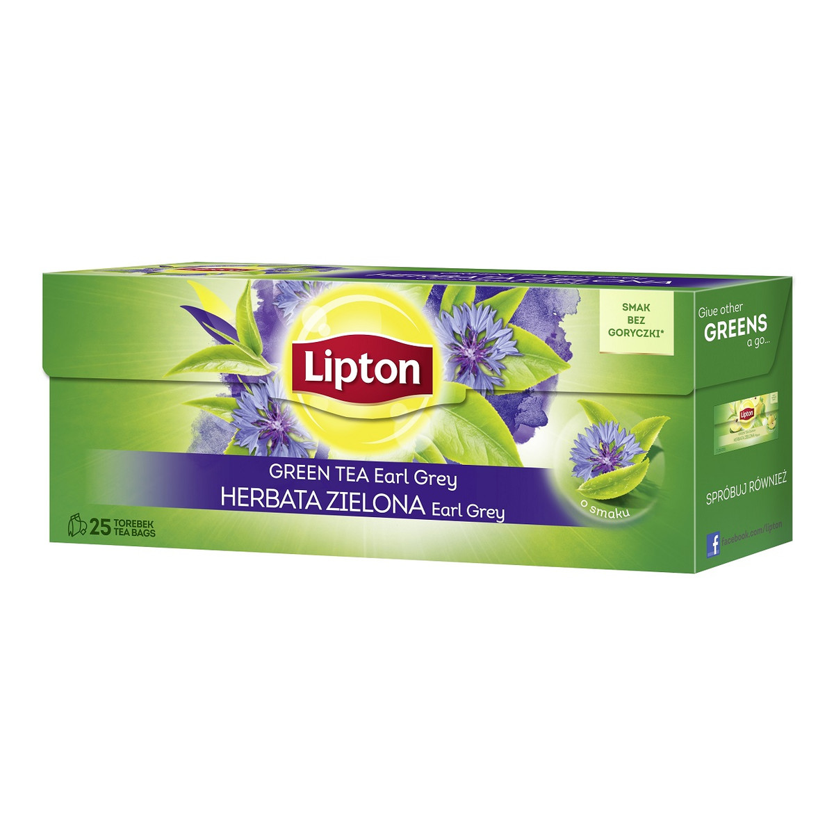 Lipton Green Tea herbata zielona Earl Grey 25 torebek 40g