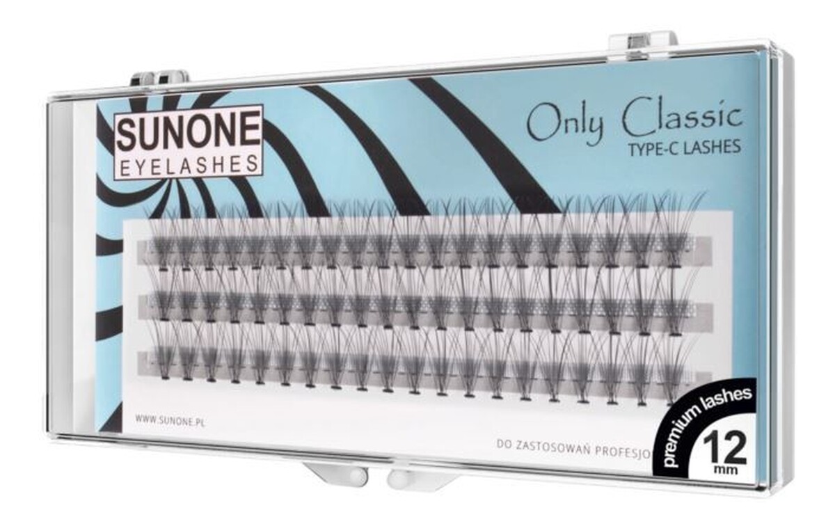 Kępki rzęs 12 mm.