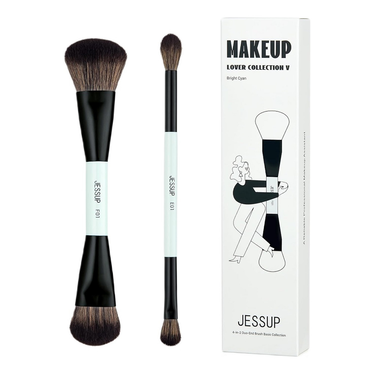 JESSUP Duo-End Brush Zestaw pędzli do makijażu t502 2szt.