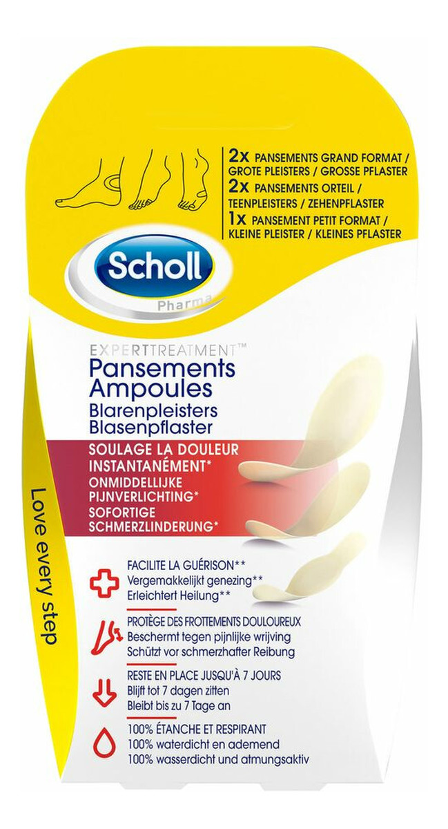 Heel and toe blister plasters plastry na palce i pięty łagodzące ból mixed size 5szt.
