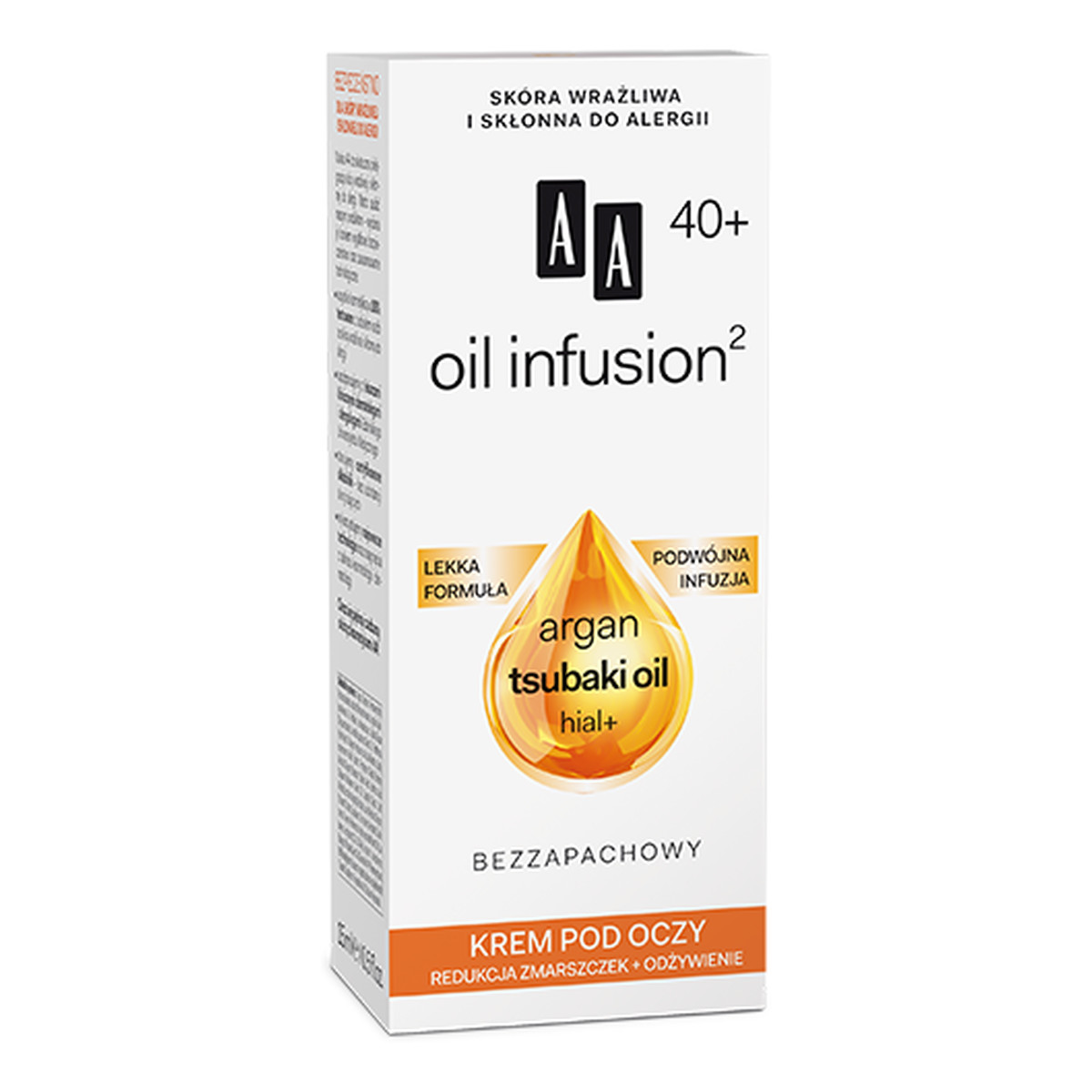 AA Oil Infusion2 40+ Krem Redukcja Zmarszczek + Odżywienie Pod Oczy 15ml