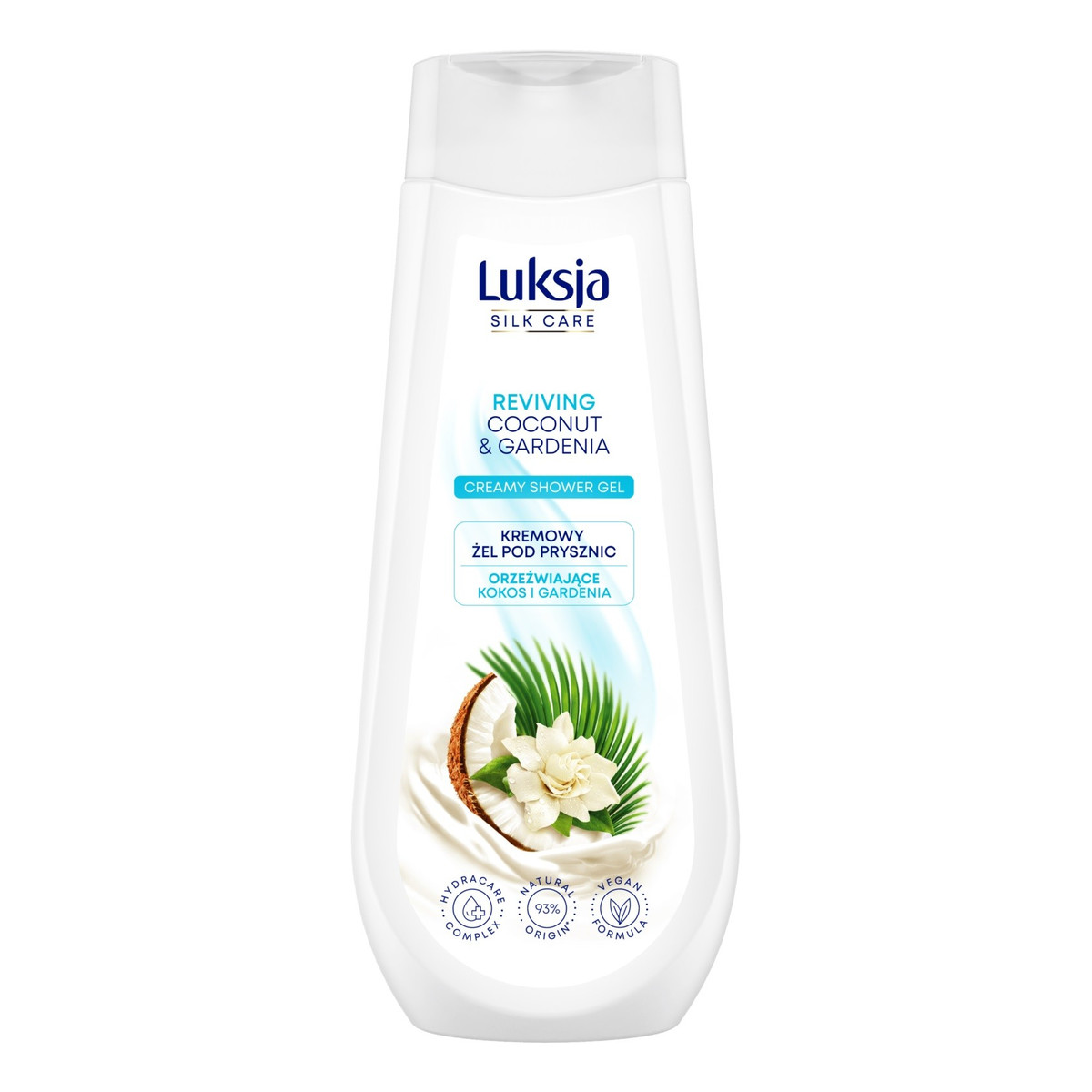 Luksja Silk Care Orzeźwiający Kremowy żel pod prysznic-kokos i gardenia 500ml