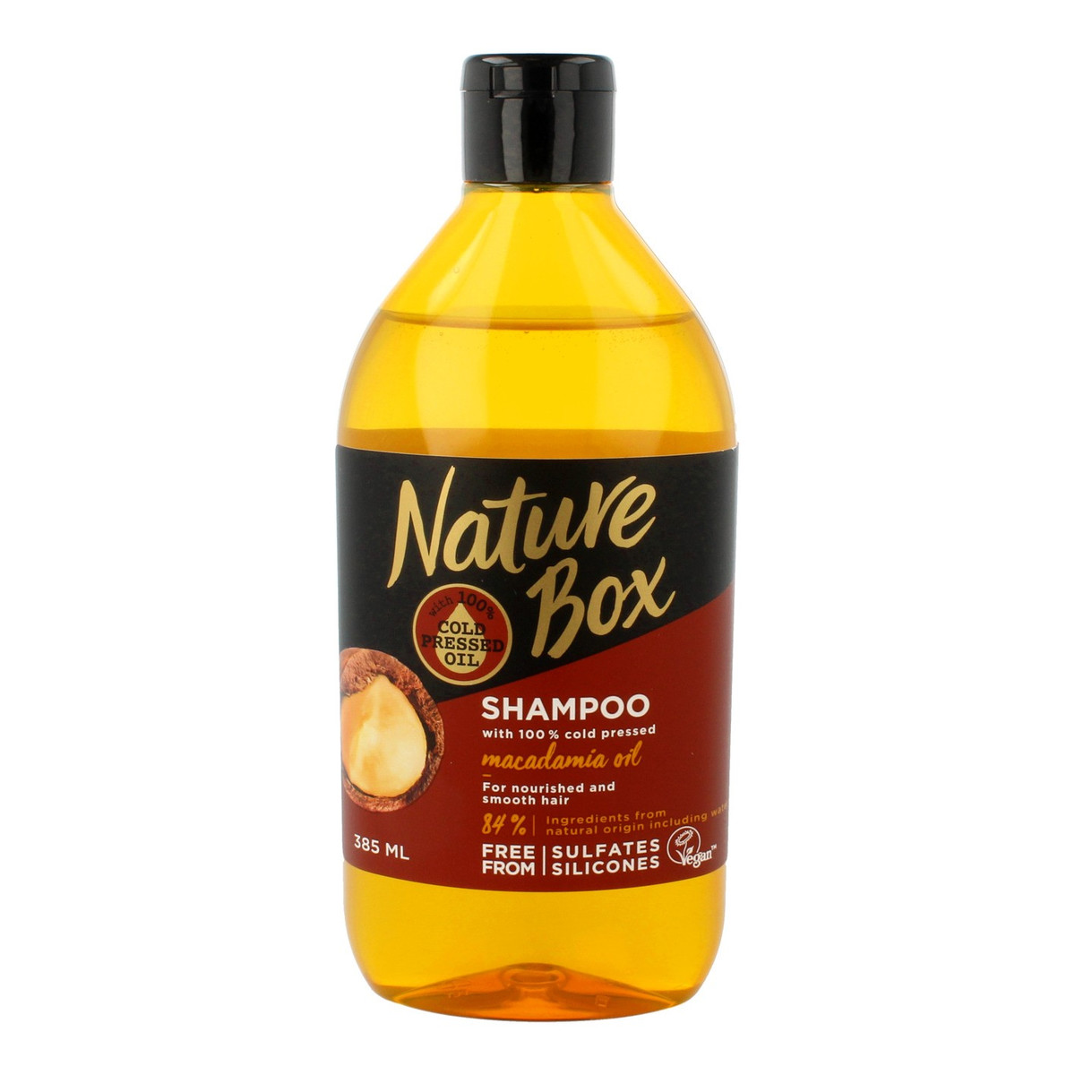 Nature Box Macadamia Oil Szampon do włosów odżywczo-wygładzający 385ml