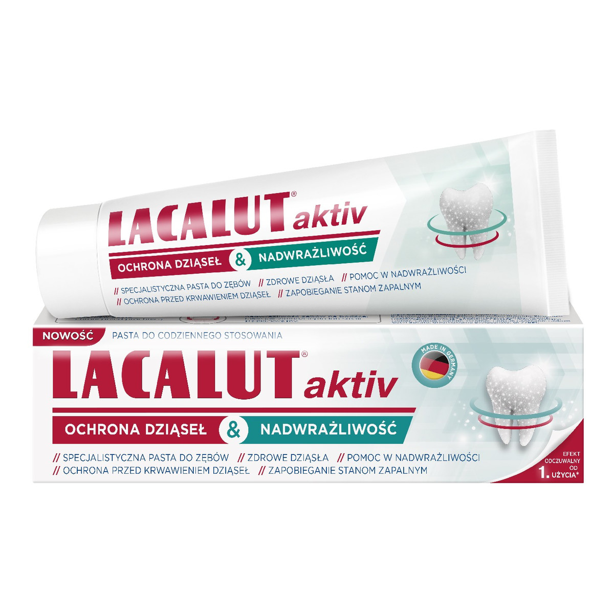 Lacalut Pasta do zębów Activ & Sensitiwe ochrona dziąseł i nadwrażliwość 75ml