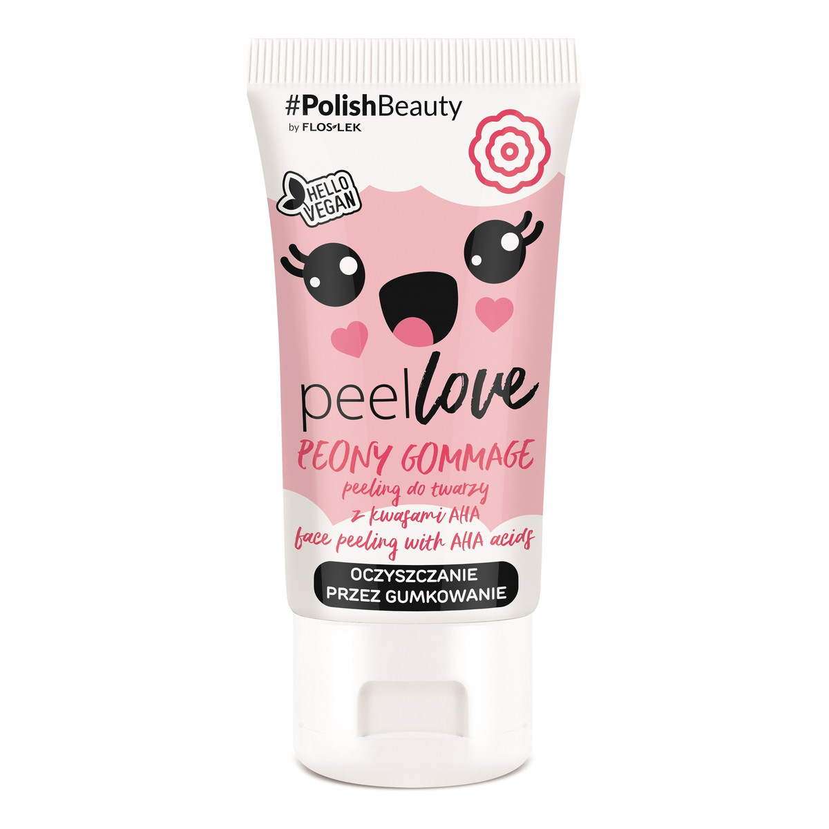 FlosLek PeelLove Peeling do twarzy z kwasami AHA Peony Gommage 75ml