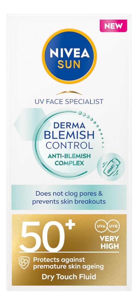Sun derma blemish control fluid do twarzy spf50+
