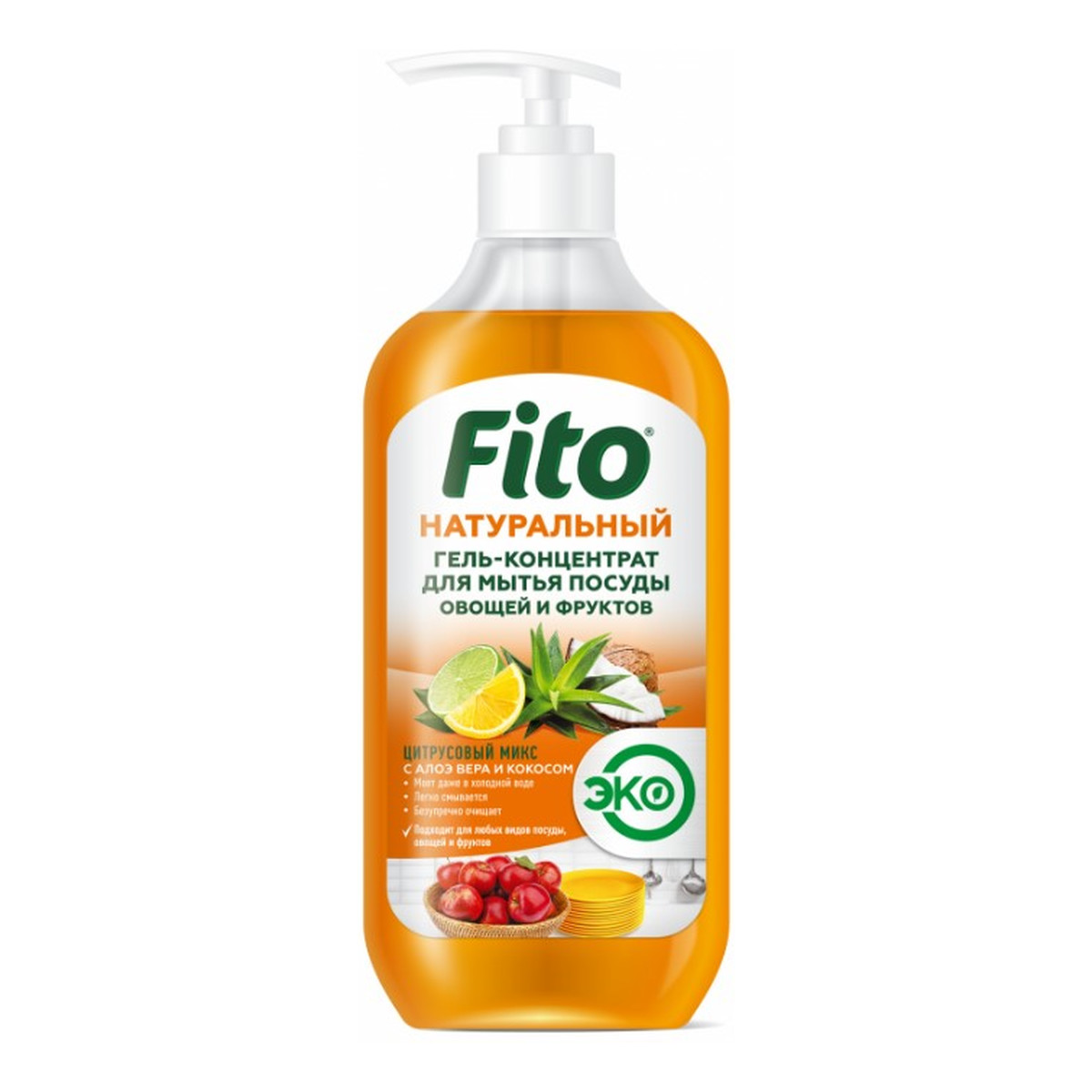Fitokosmetik Fito Naturalny koncentrat w żelu do mycia naczyń i owoców Cytrusowy Mix 490ml