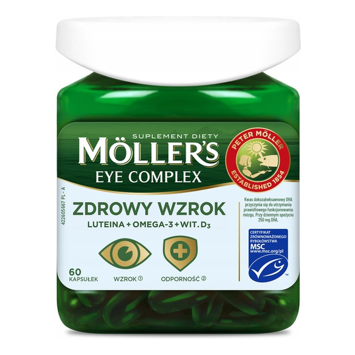 Moller's Eye complex zdrowy wzrok suplement diety 60 kapsułek