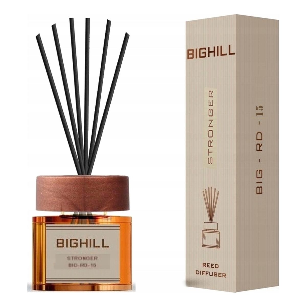 Bighill Ekskluzywny dyfuzor zapachowy z patyczkami Kirke + Stronger 2x120ml