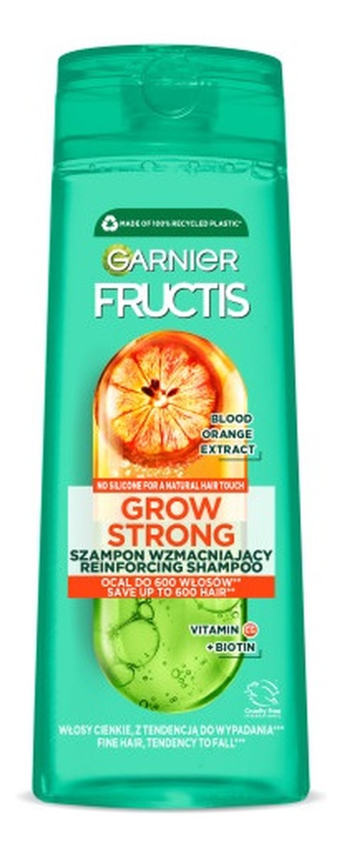 Fructis grow strong orange wzmacniający szampon do włosów cienkich z tendencją do wypadania