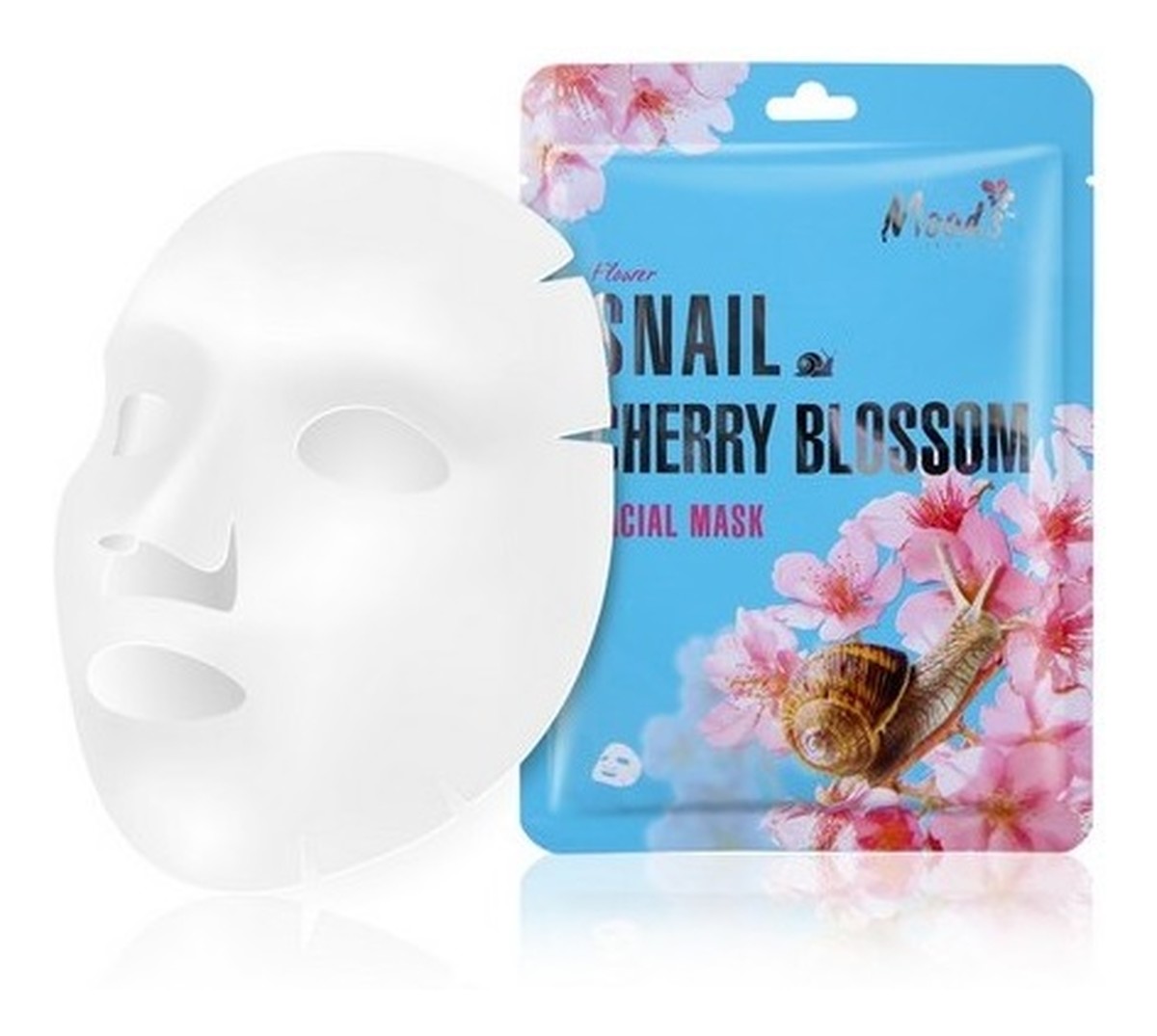 Snail Cherry Blossom Facial Mask maska w płachcie ze śluzem ślimaka i ekstraktem z kwiatów