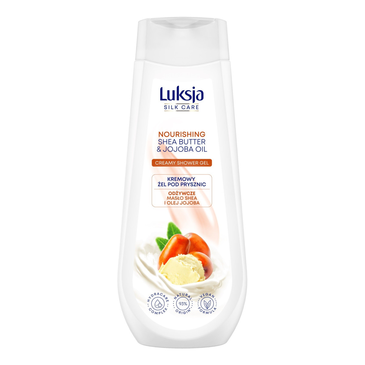 Luksja Silk Care Odżywczy Kremowy żel pod prysznic-masło shea i olej jojoba 500ml