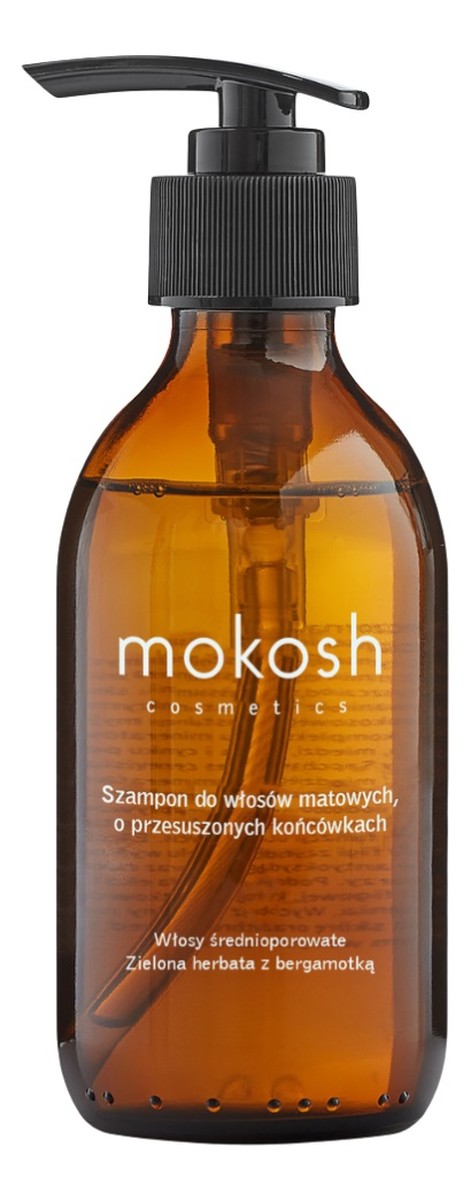 Szampon do włosów matowych o przesuszonych końcówkach zielona herbata z bergamotką
