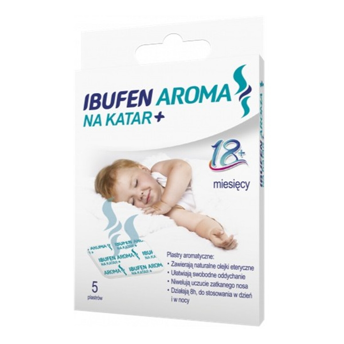 Ibufen Aroma na katar plastry nasączone olejkami eterycznymi ułatwiającymi oddychanie 5szt.