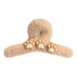 Spinka klamra do włosów XL puchata