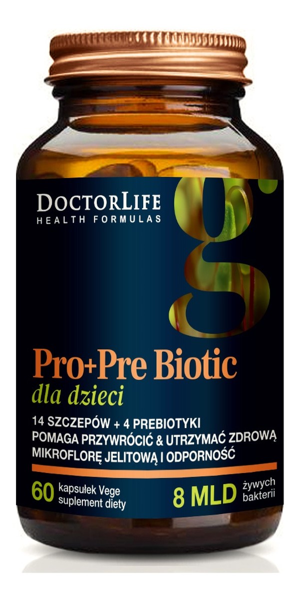 Pro+pre biotic suplement diety dla dzieci 60 kapsułek