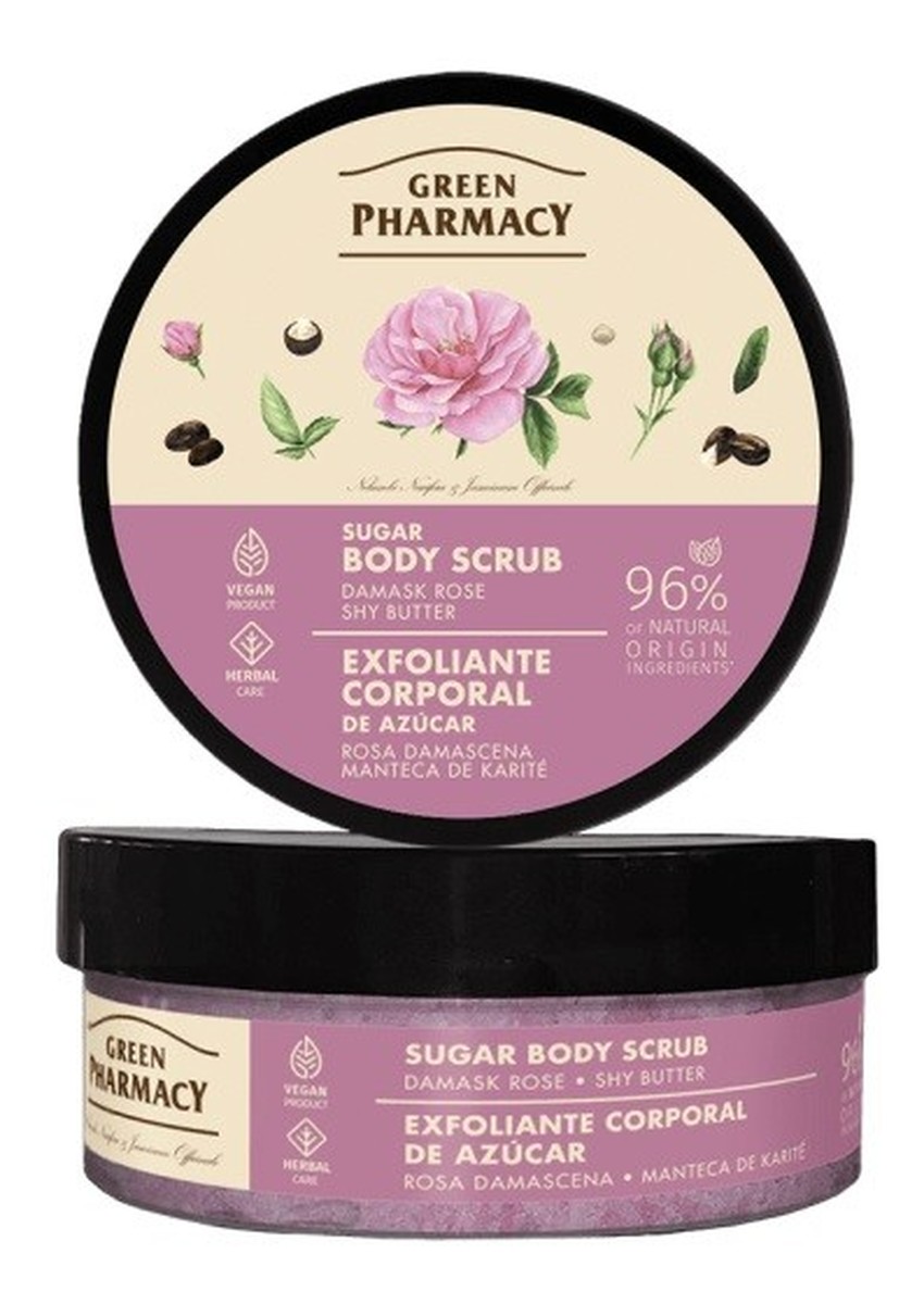 multi peeling cukrowy do ciała róża damasceńska i masło shea 200 ml