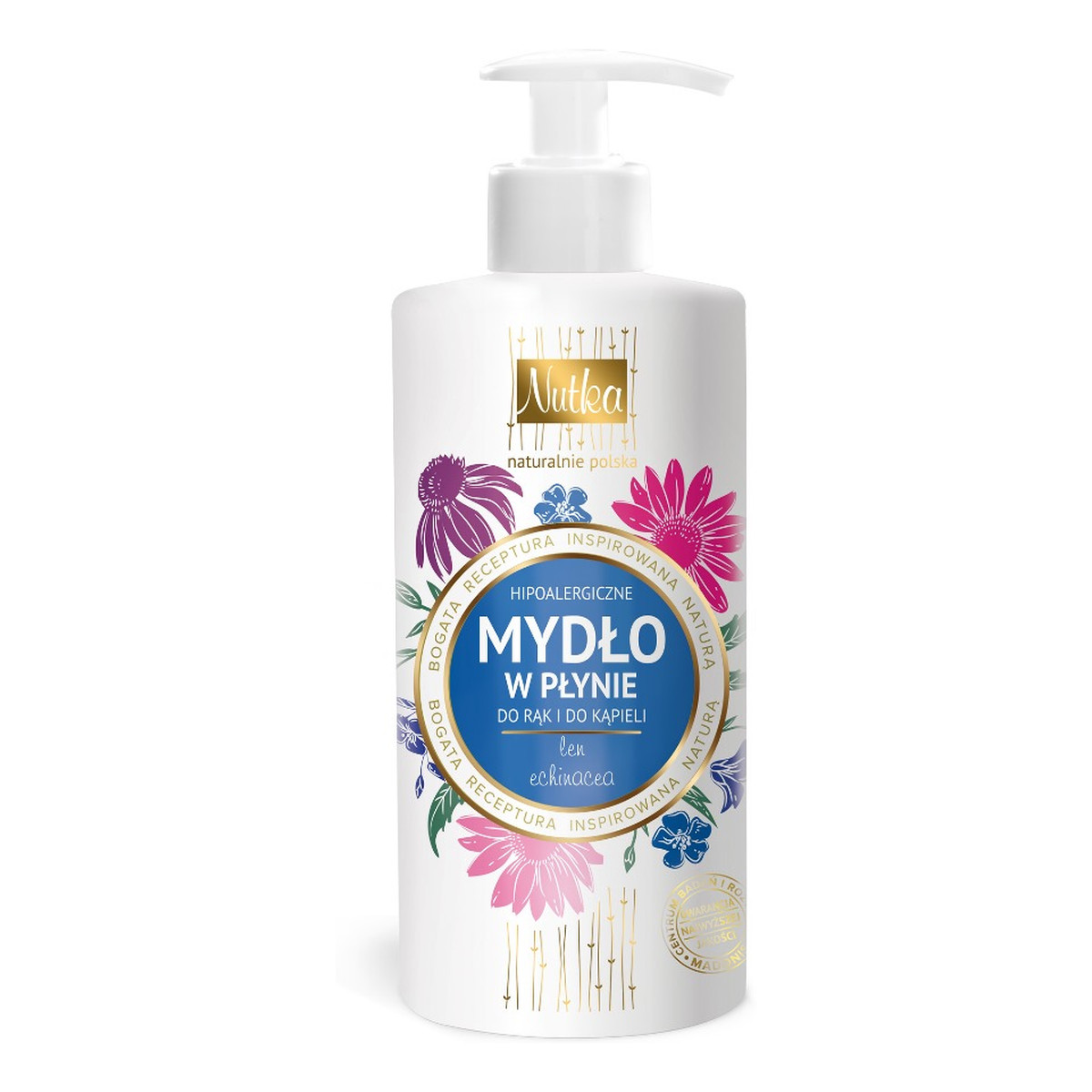 Nutka Mydło w płynie do rąk i do kąpieli Hipoalergiczny Len 400ml