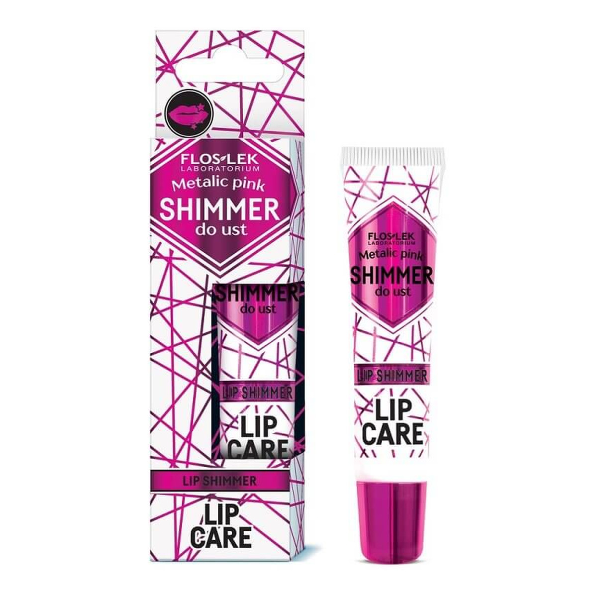 FlosLek Metalic Pink shimmer do ust 10g