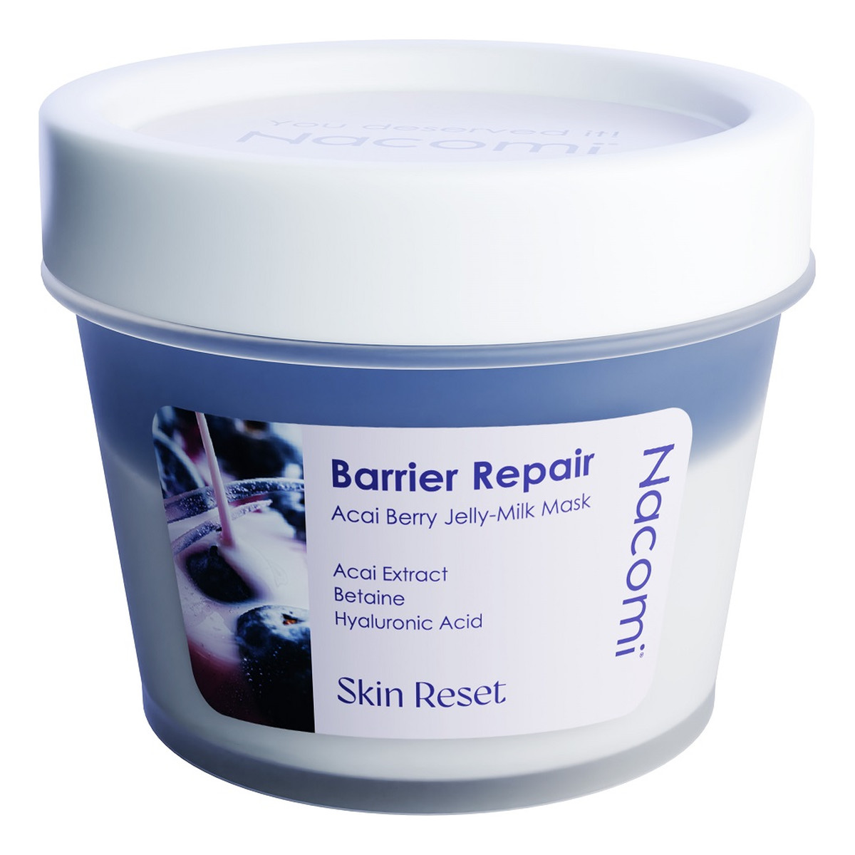 Nacomi Barrier Repair Maska do twarzy Acai Berry Jelly-Milk Mask 80ml