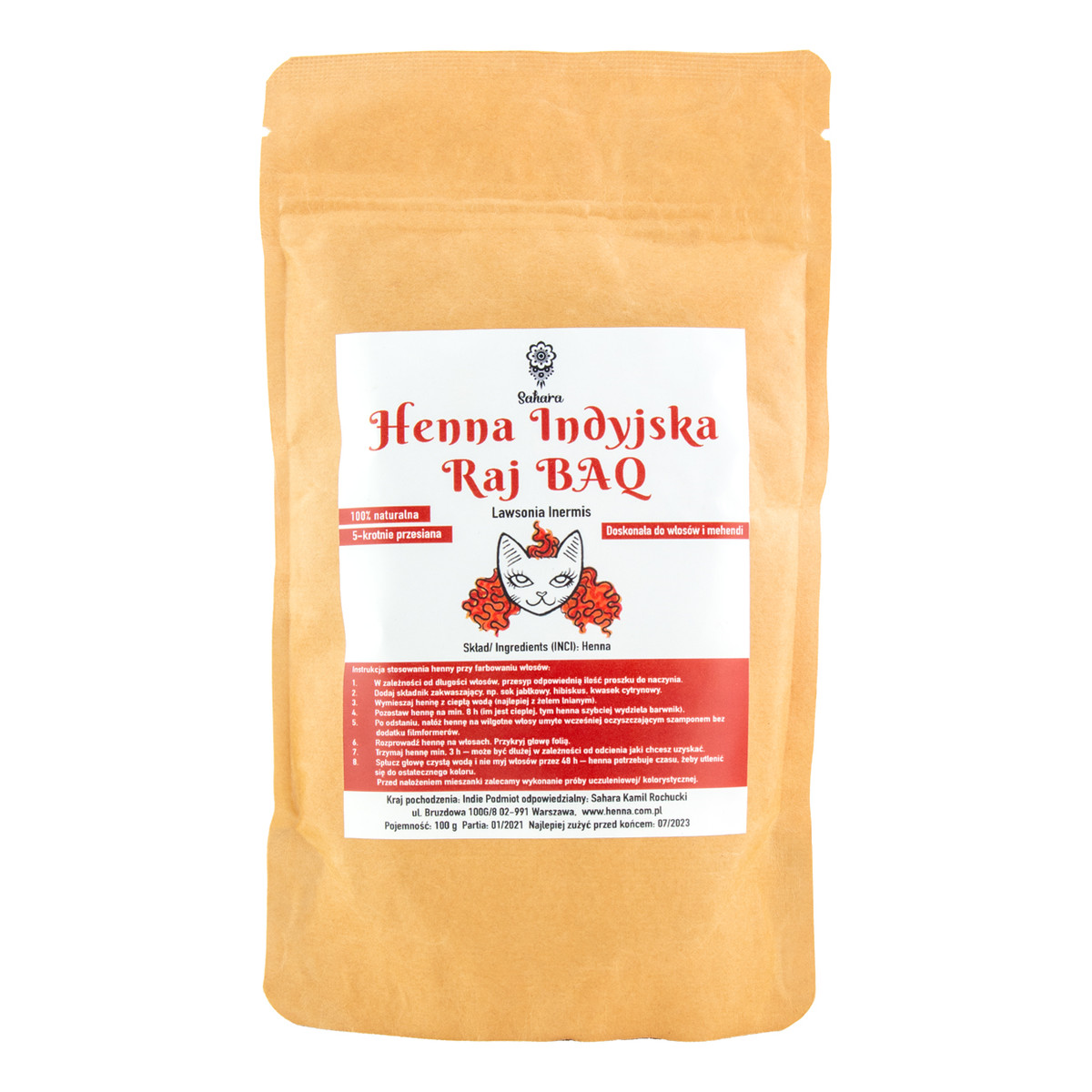 Sahara Henna Rajasthani Raj BAQ 100g