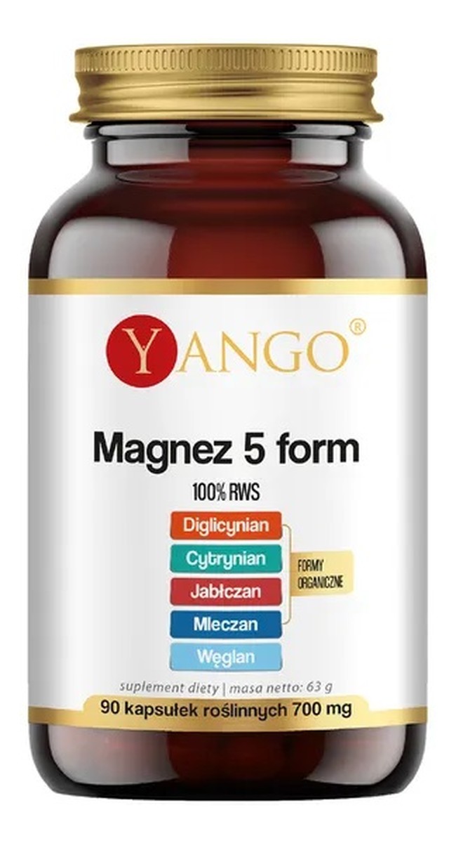 Magnez 5 form suplement diety 90 kapsułek