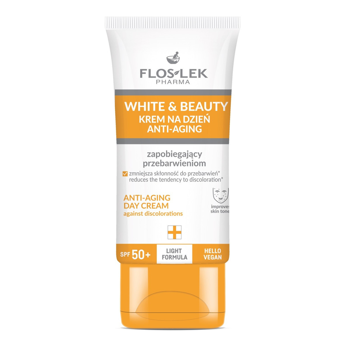 FlosLek FLOSLEK Pharma White&Beauty Krem na dzień anti-aging zapobiegający przebarwieniom spf50+ 50ml