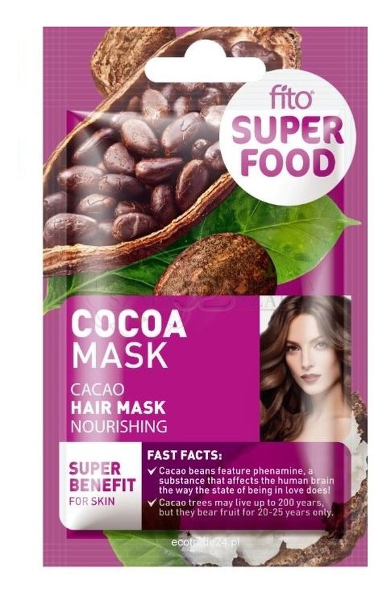 FITO SUPERFOOD maska do włosów, odżywcza, Kakao