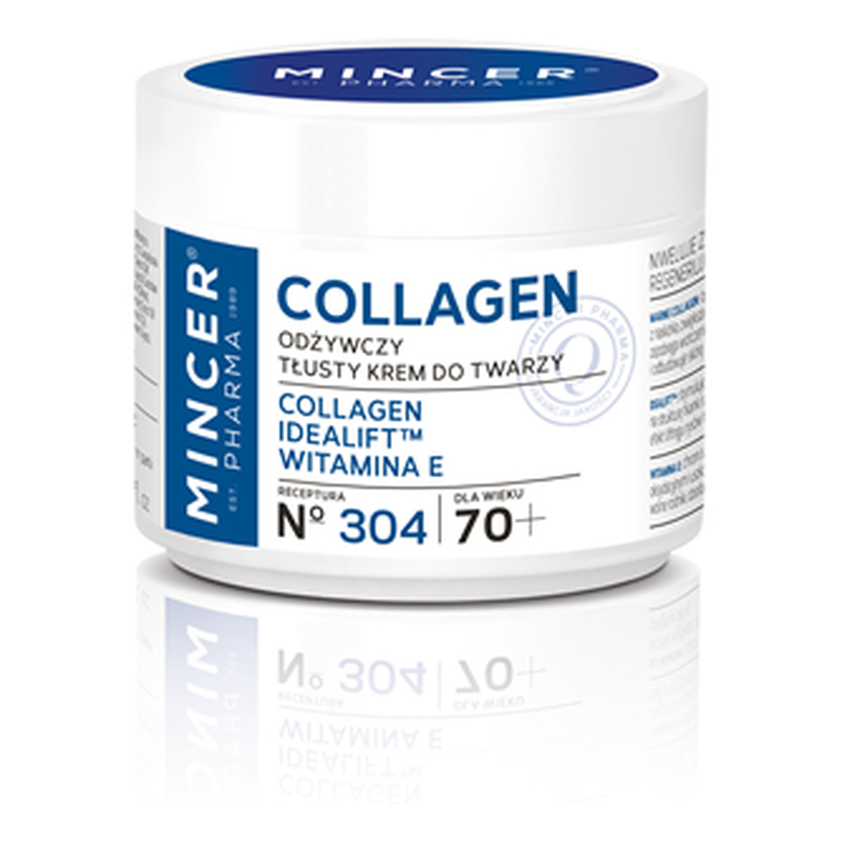 Mincer Pharma Collagen 70+ Odżywczy Tłusty Krem Do Twarzy No304 50ml