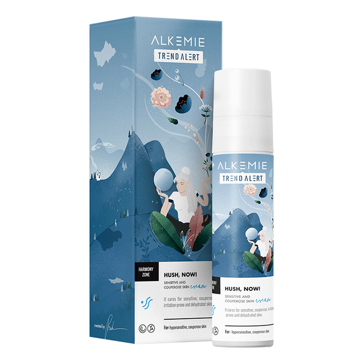 Alkemie Harmony Zone Hush, Now! krem do cery wrażliwej i naczynkowej 50ml